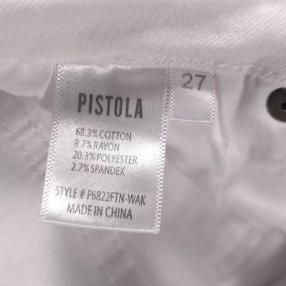 PISTOLA REVOLVE Jeans‎ White MidRise Semi Distressed Skinny P6822FTN-WAK Size 27 - Picture 14 of 15